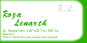 roza lenarth business card